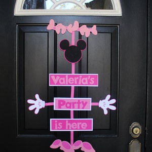 Minnie Mouse Door Sign, Minnie Mouse Birthday party decorations, Minnie Welcome party sign, Minnie Mouse theme party party