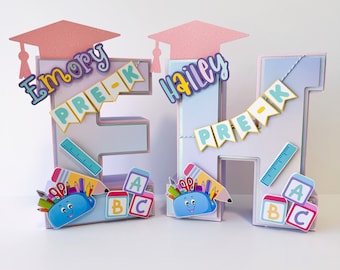 Pre K Graduation 3D Letter Kindergarten Graduation Party Decorations Preschool Grad Custom 3d Letter  Graduation 2026 Gift Class of 2026