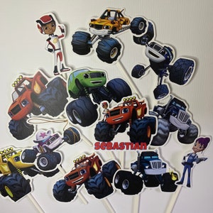 Blaze and the Monster Machines Cupcake Toppers Blaze Birthday - Etsy