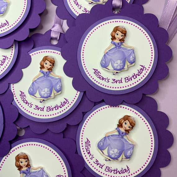 Sofia The First favor tags, Sofia the First party decorations, Princess Sofia party tag, Sofia the First gift tags, Sofia the First birthday Il_570xn