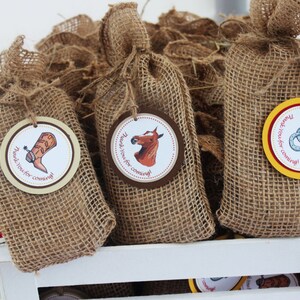 Cowboy Birthday Party Favor Tags, Decoraciones de fiesta de caballos, Western Cowboy theme party, Western party favor tags, Cowboy thank you tags