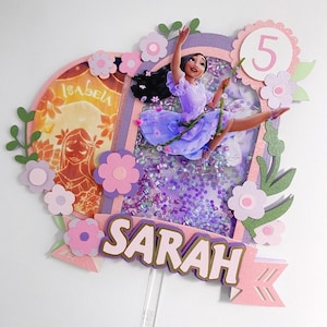 Encanto Isabella Cake Topper, Encanto Party Decorations, Encanto theme birthday party, Encanto shaker cake topper, Isabella madrigal party image 2