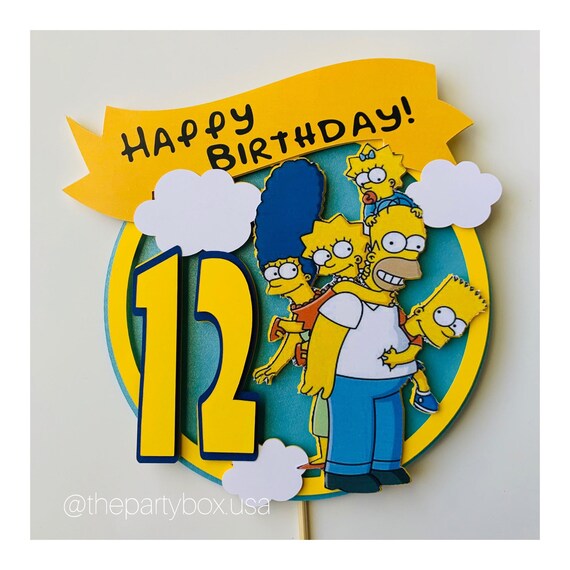 The Simpsons Cake Topper, The Simpsons birthday party decorations, personalized cake topper, The Simpsons party centerpiece, The Simpsons Il_570xn