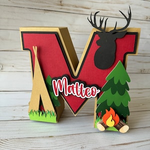 Décorations de fête de Noël sur le thème du bûcheron, lettre 3D, décoration sur le thème de l'ours noir, lettre 3D, décorations de table de fête sur le thème du bûcheron