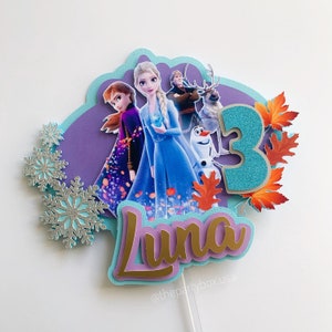 Frozen Cake Topper, Frozen Birthday Party Decorations, Personalized Frozen Party Cake Topper, Elsa Cake Topper