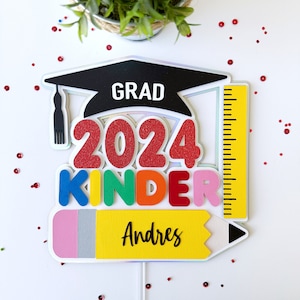 Decorazione per torta di laurea per bambini, decorazioni per feste a tema per la laurea in asilo nido, decorazione per torta di laurea per bambini in età prescolare, festa di laurea della classe del 2025