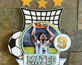 Argentinsk fotbollstårta Fotbollsfödelsedagsfestdekorationer Sportfödelsedagsfest Fotbollstemafest Sportfotbollsdekorationer