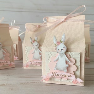 Bunny Favor Boxes, Easter Bunny Candy Box, Bunny Birthday Party Decorations, Cute Bunny Favor Boxes, Personalized Favor Box, Easter Party image 3