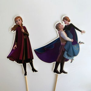 Frozen 2 Party Centerpieces, Frozen Party decorations, Elsa and Anna party die cuts, Frozen theme party, Frozen toppers, Frozen Centerpiece image 4