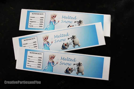 Frozen Water Labels / Melted Snow Water Labels - Physical item - Set of 12 Frozen Il_570xn