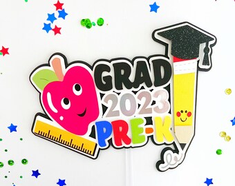 Pre Kindergarten Graduation Cake Topper Kindergarten Graduation Theme Party Decorations Pre School Grad Cake Topper Grad 2026 Pre K