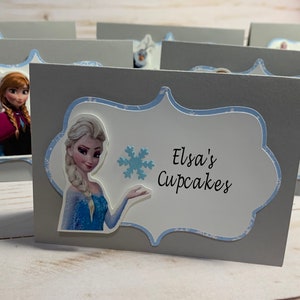 Frozen Party food tents, Frozen party food labels, Frozen party decorations, Frozen theme party, Frozen table tents, Frozen food cards image 5