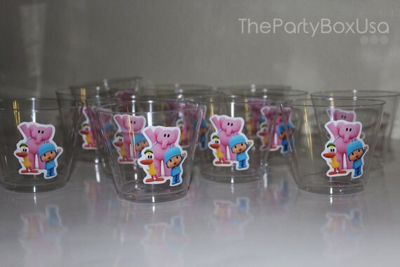Pocoyo Dessert cup, Pocoyo party decorations, jelly cup, party cup Pocoyo, Pocoyo party favors, party dessert cup, Pocoyo birthday party Il_570xn