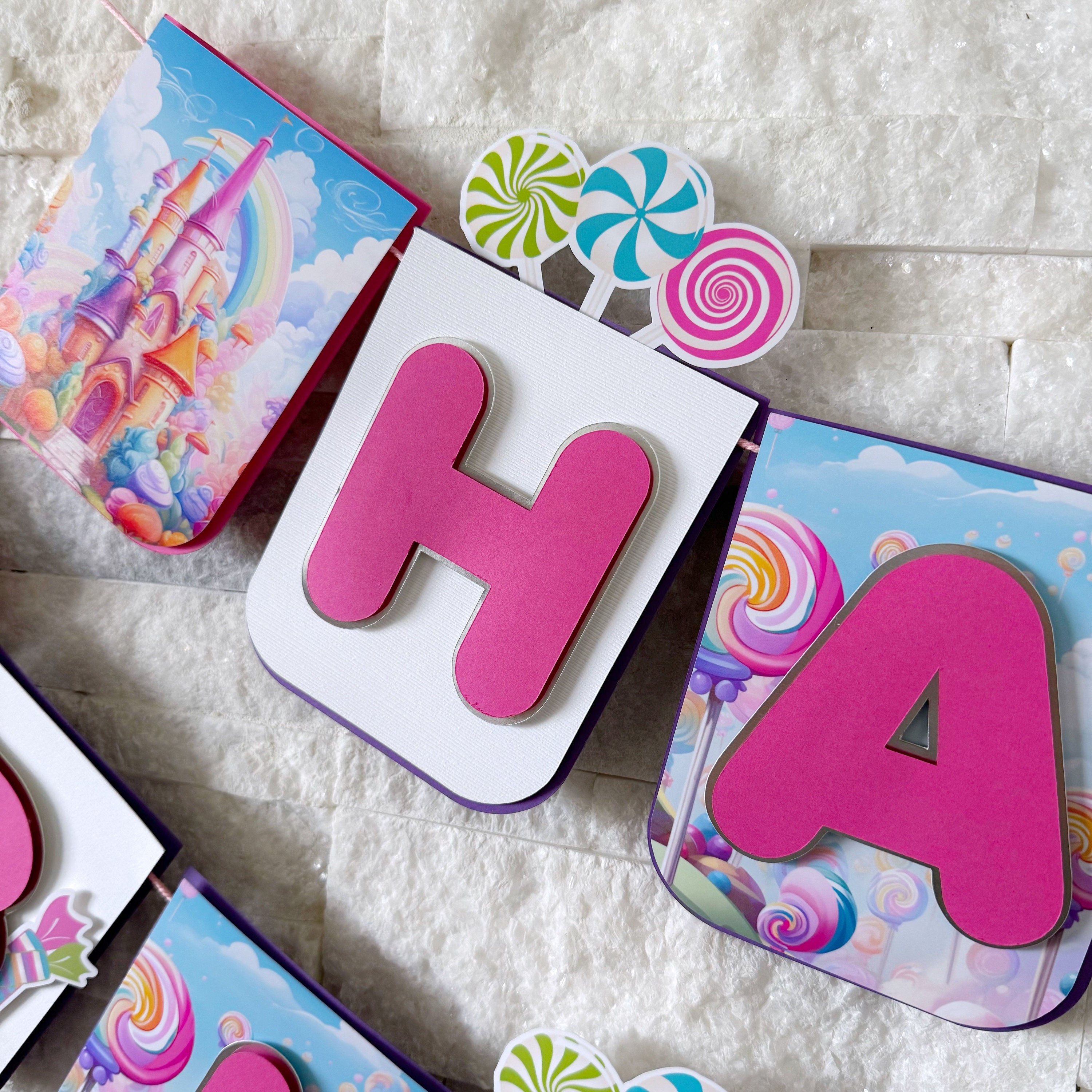 Candyland Happy Birthday Banner 