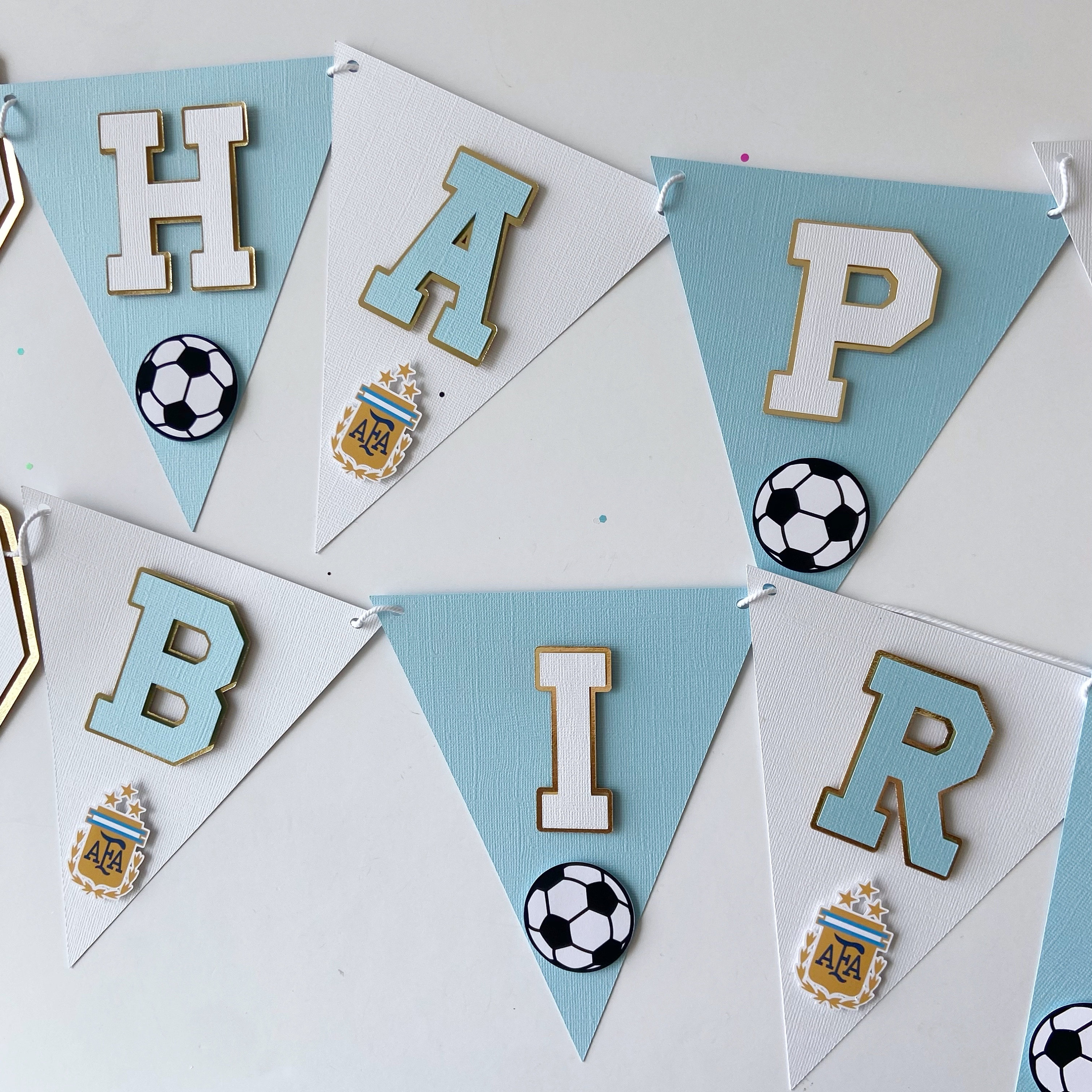 Bannière D'anniversaire Sur Le Thème Du Football Avec Aiguille