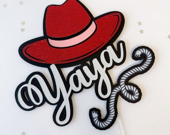 Cowgirl Cake Topper Cowgirl Party Decorations Western Theme Party Western Cake Topper Cowgirl Hat Personalized Cake Topper Western Party
