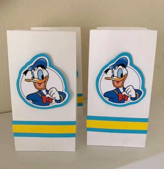 Donald Duck Popcorn Bag, Donald Duck favor bags, Donald Duck party