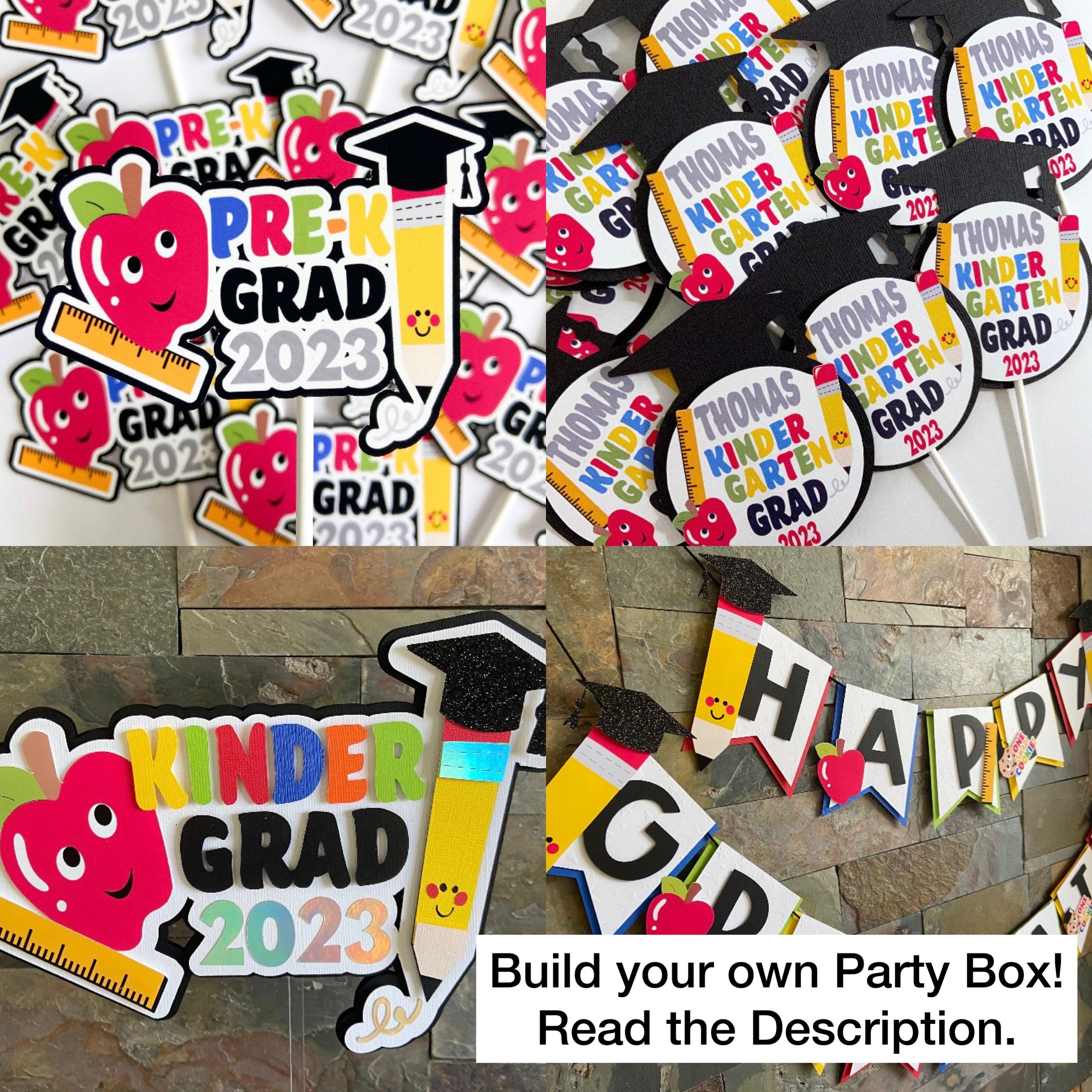 Kindergarten Graduation 3D Letter Kindergarten Graduation Theme Party ...