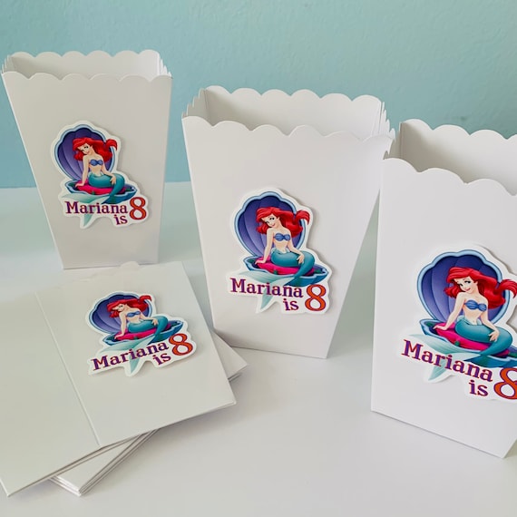 Little Mermaid Popcorn Box Little Mermaid Party Decorations Etsy