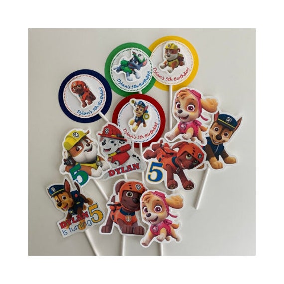 Paw Patrol Cupcake Toppers, Paw Patrol party decorations, Personalized Paw Patrol cupcake toppers, cake topper, Paw Patrol kids party Il_570xn