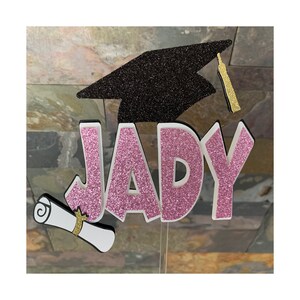 Graduation Cake topper, Custom Name Graduation Cake Topper, Personalized Graduation Cake Topper, School or College Graduation Party Decor
