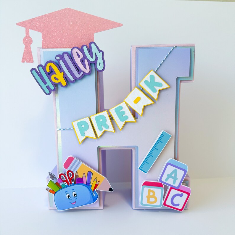 Pre K Graduation 3D Letter Kindergarten Graduation Party Decorations ...