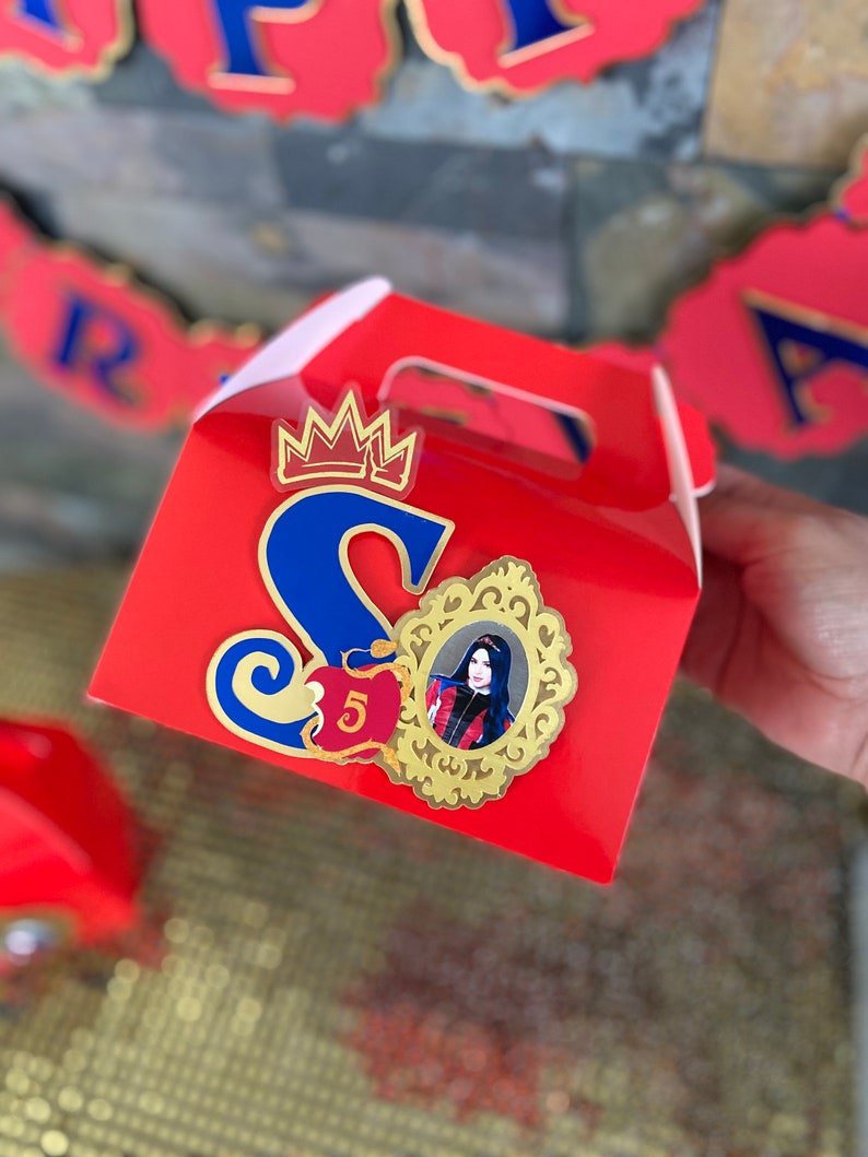 Descendants Favor Box Personalized Evie Gable Favor Box Etsy