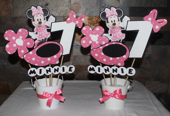 Minnie Mouse Party Decorations Minnie Mouse Centerpiece Pink Etsy
