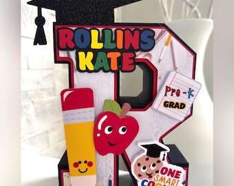 Pre K Graduation 3D Letter Pre Kinder Graduation Theme Party Decorations Preschool Graduation Custom 3D Letter Kinder Grad 2026