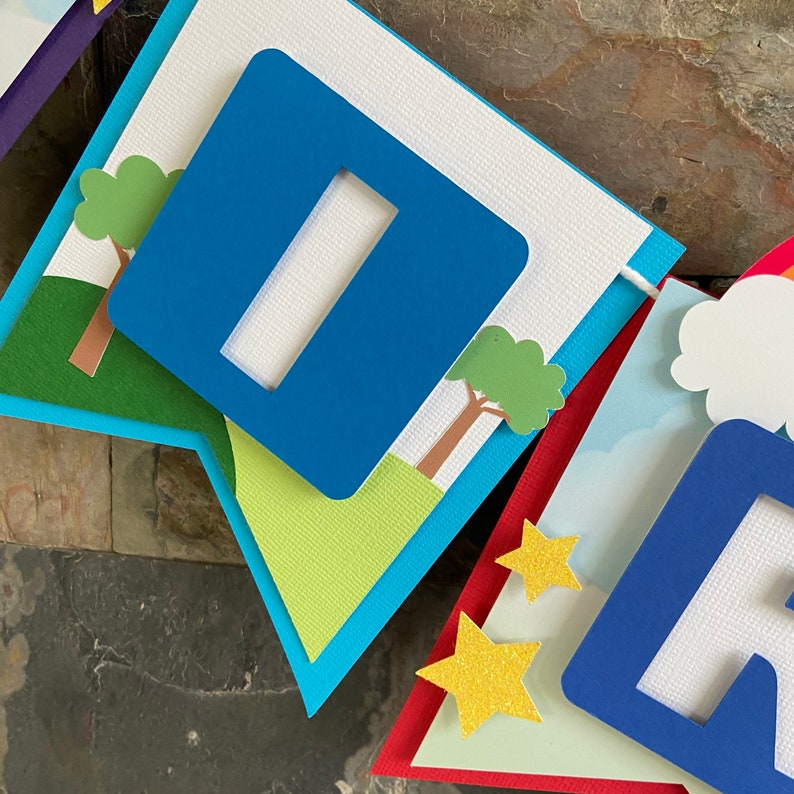 Number Blocks Banner Numbers Party Decorations Number Blocks Etsy