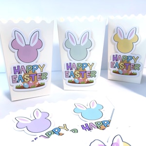 Ostern Micky Maus Popcorn Boxen Thema Ostern Partydekoration Micky Maus Candy Boxes Frühling Tischdekoration Ostern Gastgeschenke 10er Set