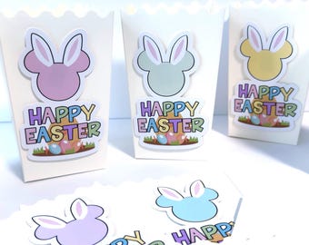 Easter Mickey Mouse Popcorn Boxes Easter Theme Party Decorations Mickey Mouse Candy Boxes Spring Table Decor Easter Party Favors Set of 10