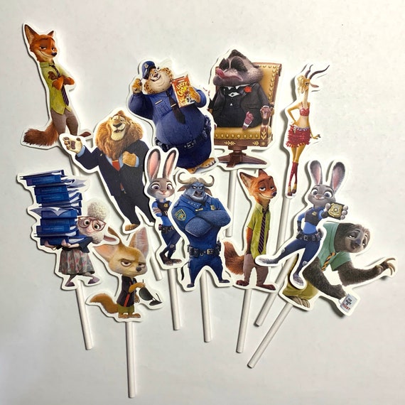 Zootopia Cupcake Toppers Zootopia Birthday Party Decorations 