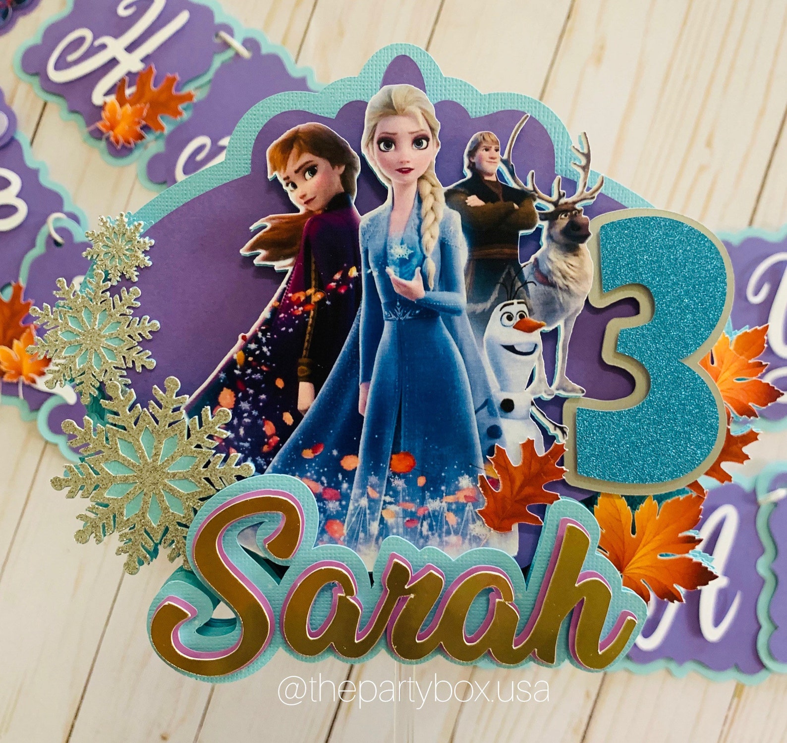 Frozen Cake Topper Frozen Birthday Party Decorations Frozen Etsy
