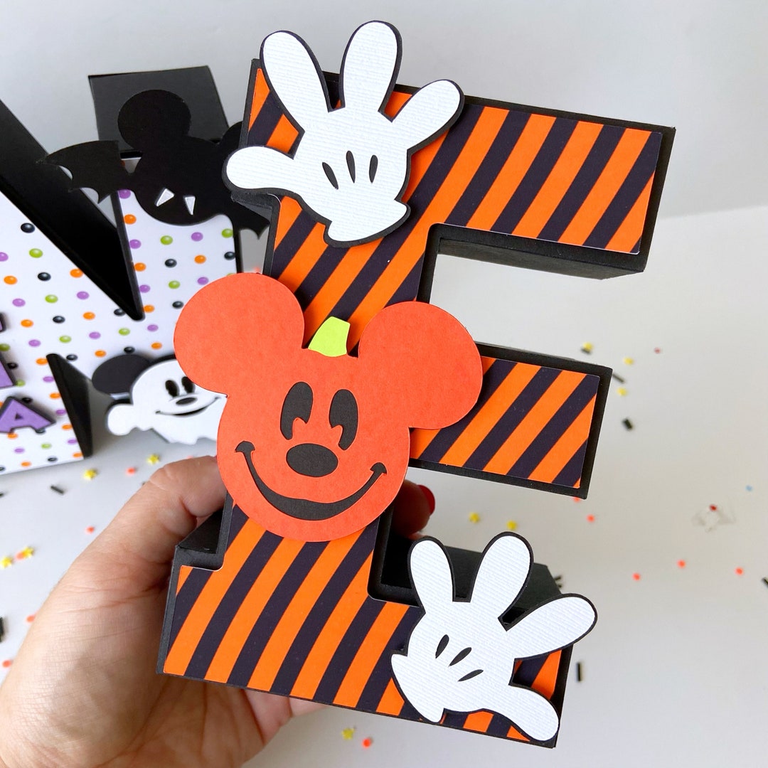 Halloween Mickey Mouse 3D Letters, Halloween 3d Letters, Halloween