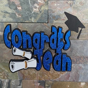 Graduation Cake Topper Graduation Party Decorations Class of 2024 Graduation Party Congrats Cake Topper Custom Name Cake Topper