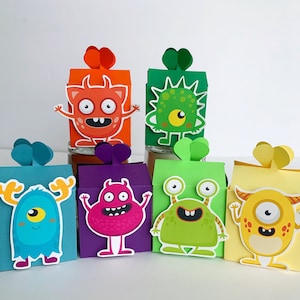 Little Monster Favor box, Little Monster party decorations, Baby monster favor box, Little Monster theme party, Baby Monster decor
