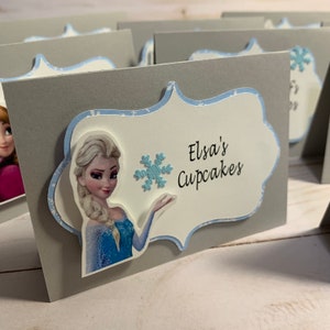 Frozen Party food tents, Frozen party food labels, Frozen party decorations, Frozen theme party, Frozen table tents, Frozen food cards image 6