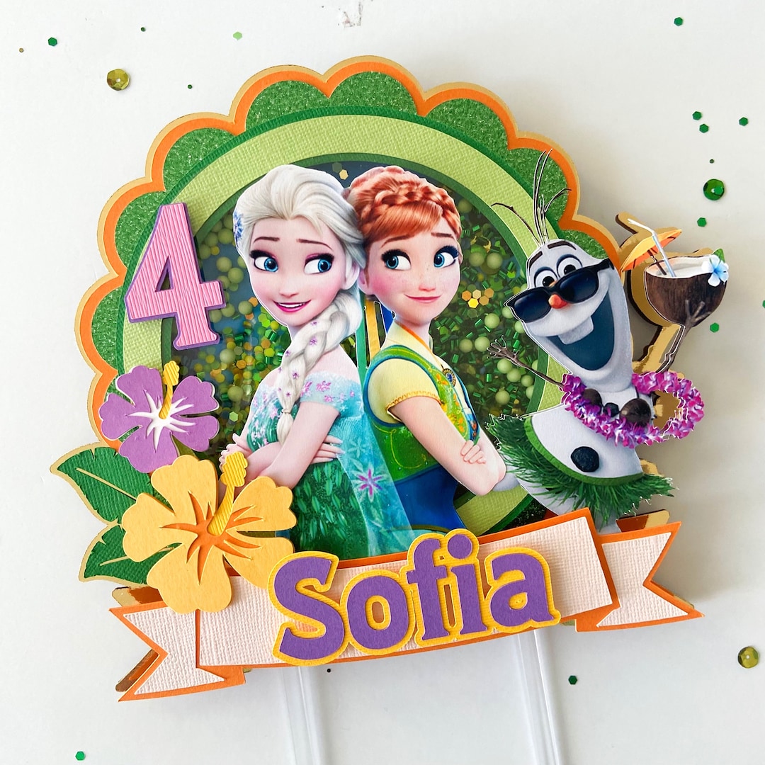 Frozen Fever Cake Topper Frozen Fever Party Decorations Elsa and Anna ...