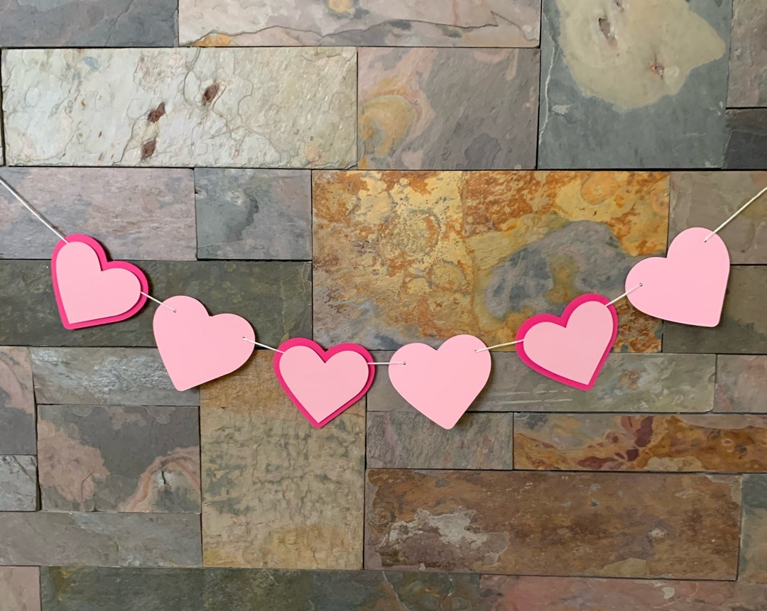 Valentine's Day Banner, Valentines Party Decorations, Hearts Banner ...