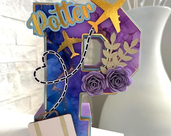 Travel Theme Party 3D Letter Airplane Party Decorations Travel Adventure Theme Party Custom 3d Letter Airplane Theme Party Table Decorations