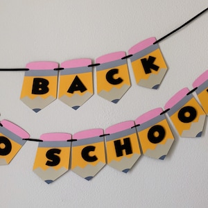 Back to school banner, Pencil banner, Back to School party decorations, Back to School Pencil Banner, Classroom banner, Teacher Classroom