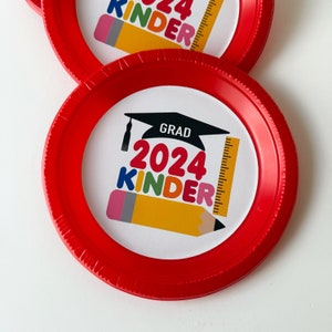 Kinder Graduation Plates Kinder Graduation Party Decorations Graduation 2025 Table Decorations Class of 2025 Grad Party Plastic Plates