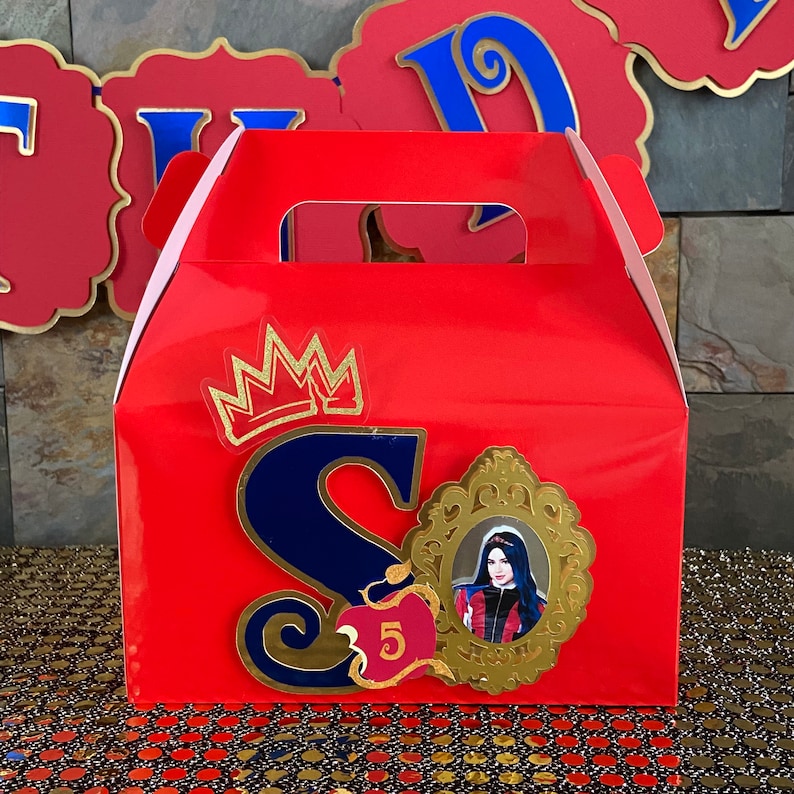 Descendants Favor Box Personalized Evie Gable Favor Box Etsy