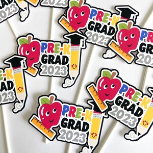 Pre K Graduation Cupcake Toppers, Pre Kindergarten Graduation Party