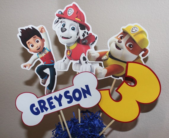 Paw Patrol Centerpieces, Paw Patrol Party decorations, Paw Patrol birthday party centerpiece, paw patrol personalized centerpiece Il_570xn
