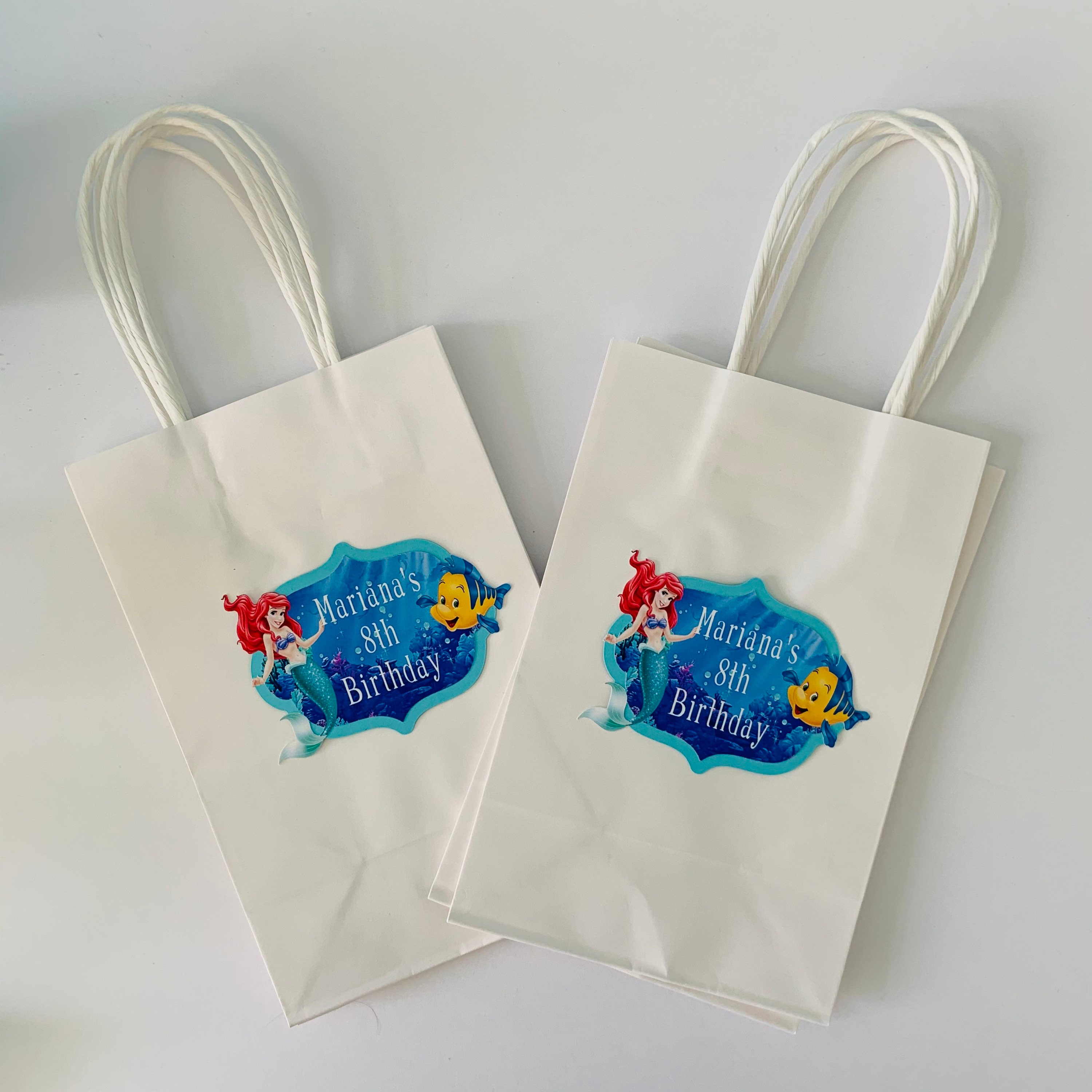 little mermaid favor bags