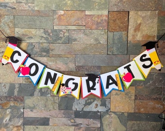 Congrats Pre Kinder Graduation Banner Kindergarten Graduation Theme Party Decorations Congrats Banner Preschool Graduation 2026 Party Decor