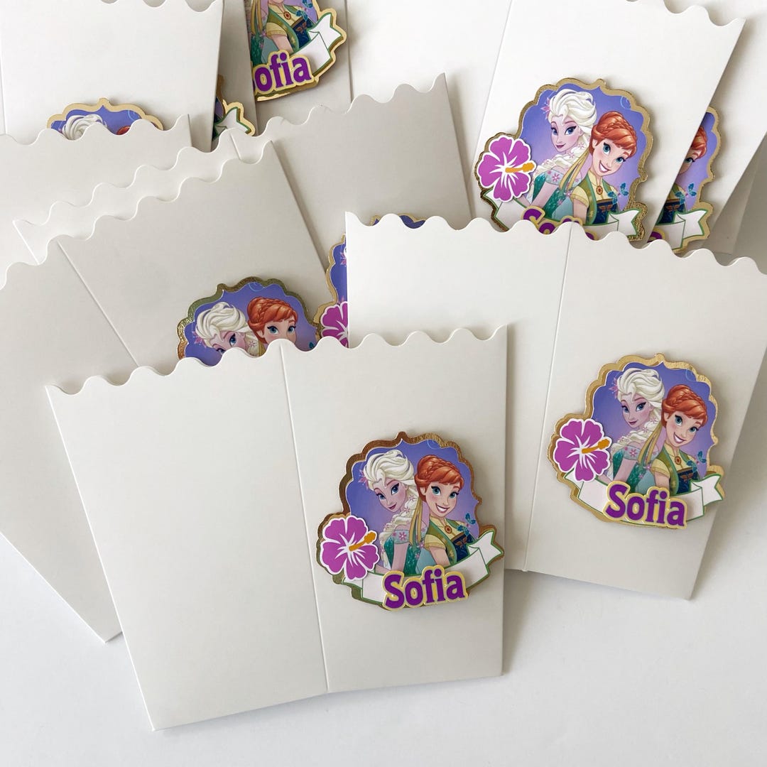 Frozen Fever Popcorn Box Frozen Fever Theme Party Decorations Elsa and ...
