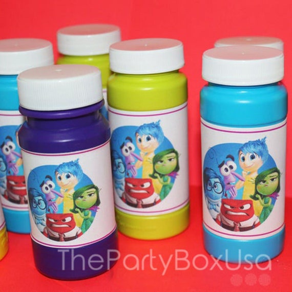 Inside Out Bubbles bottle label, party labels, inside out party, inside out stickers, ready to use, physical item, set of 12 Il_570xn